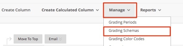 click on manage and then grading schemas